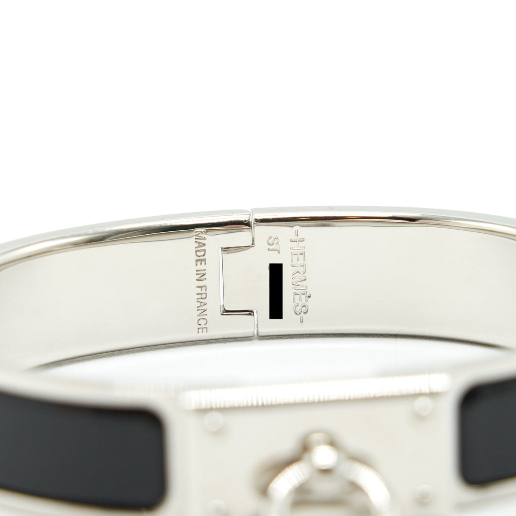 HERMES CLIC ANNEAU BRACELET BLACK SHW