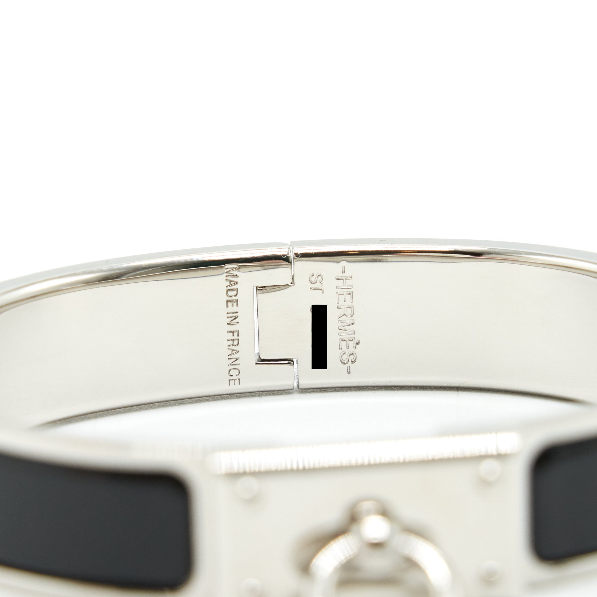 HERMES CLIC ANNEAU BRACELET BLACK SHW