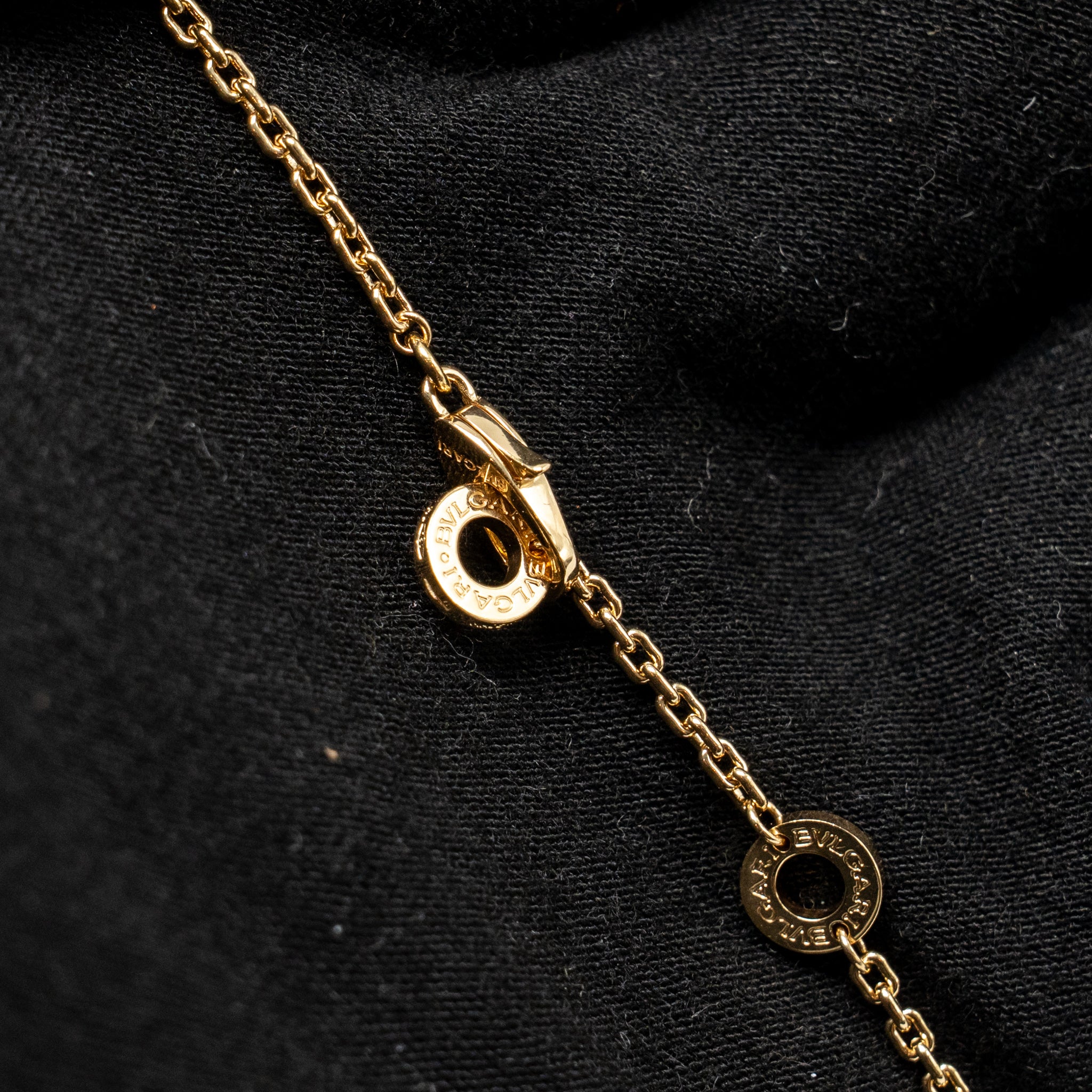 BVLGARI SERPENTI VIPER NECKLACE YELLOW GOLD WITH DIAMONDS
