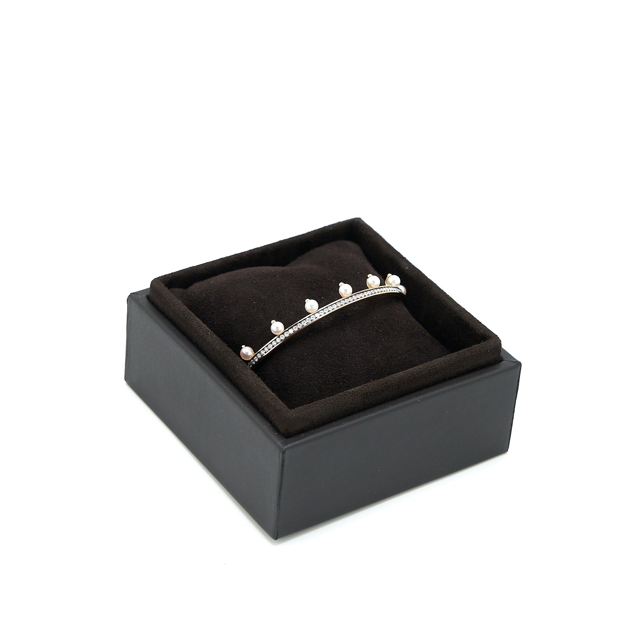 HERMES CHANDRA BRACELET ROSE GOLD DIAMONDS/AKOYA PEARLS