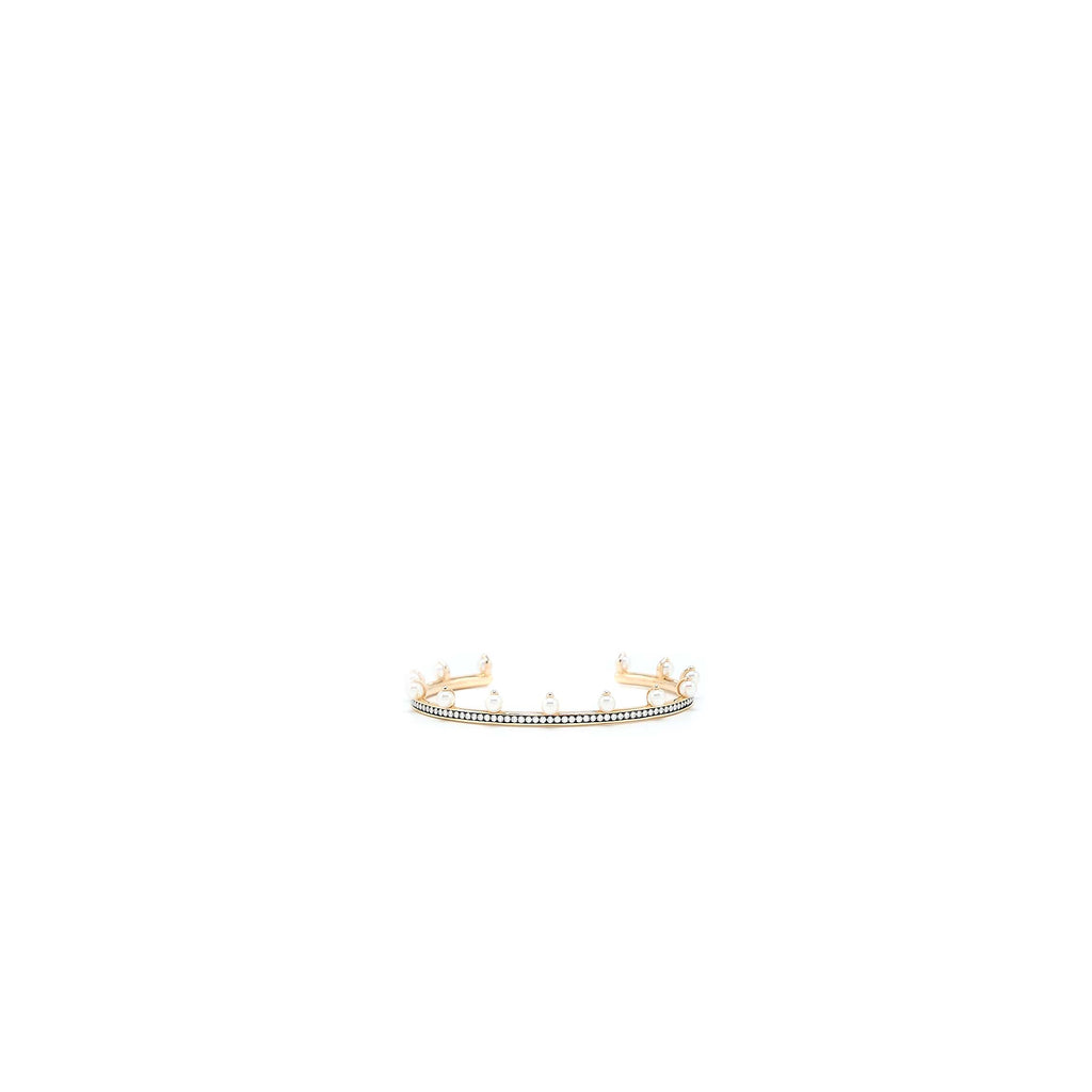HERMES CHANDRA BRACELET ROSE GOLD DIAMONDS/AKOYA PEARLS