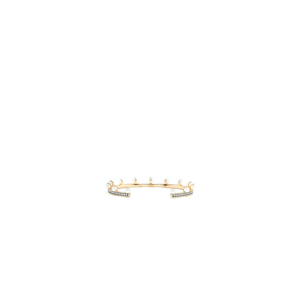 HERMES CHANDRA BRACELET ROSE GOLD DIAMONDS/AKOYA PEARLS