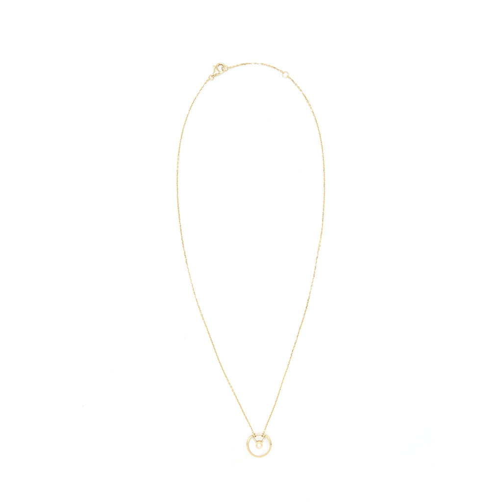 CARTIER AMULETTE DE CARTIER NECKLACE XS MODEL WITH YELLOW GOLD WHITE MOTHER-OF-PEARL