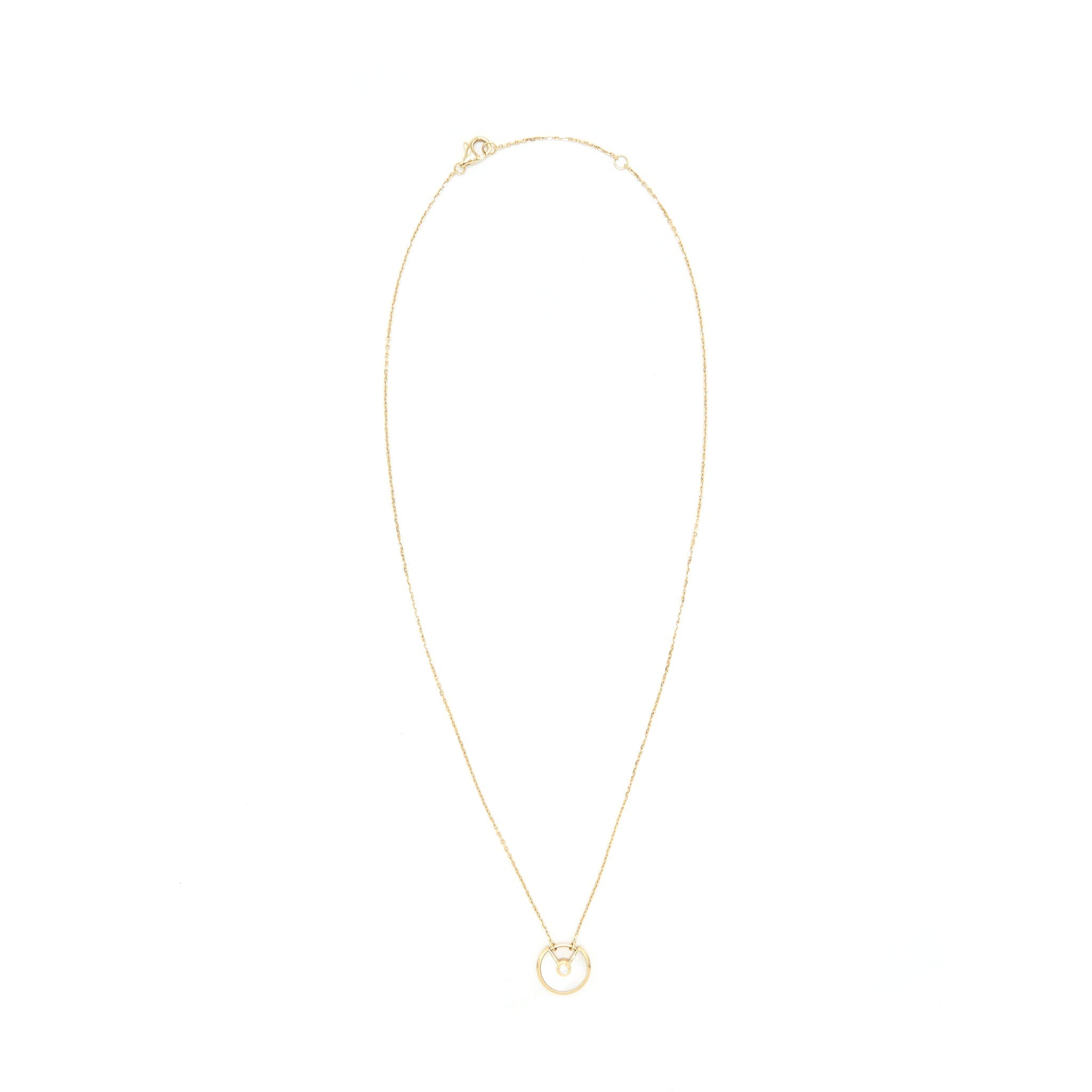 CARTIER AMULETTE DE CARTIER NECKLACE XS MODEL WITH YELLOW GOLD WHITE MOTHER-OF-PEARL