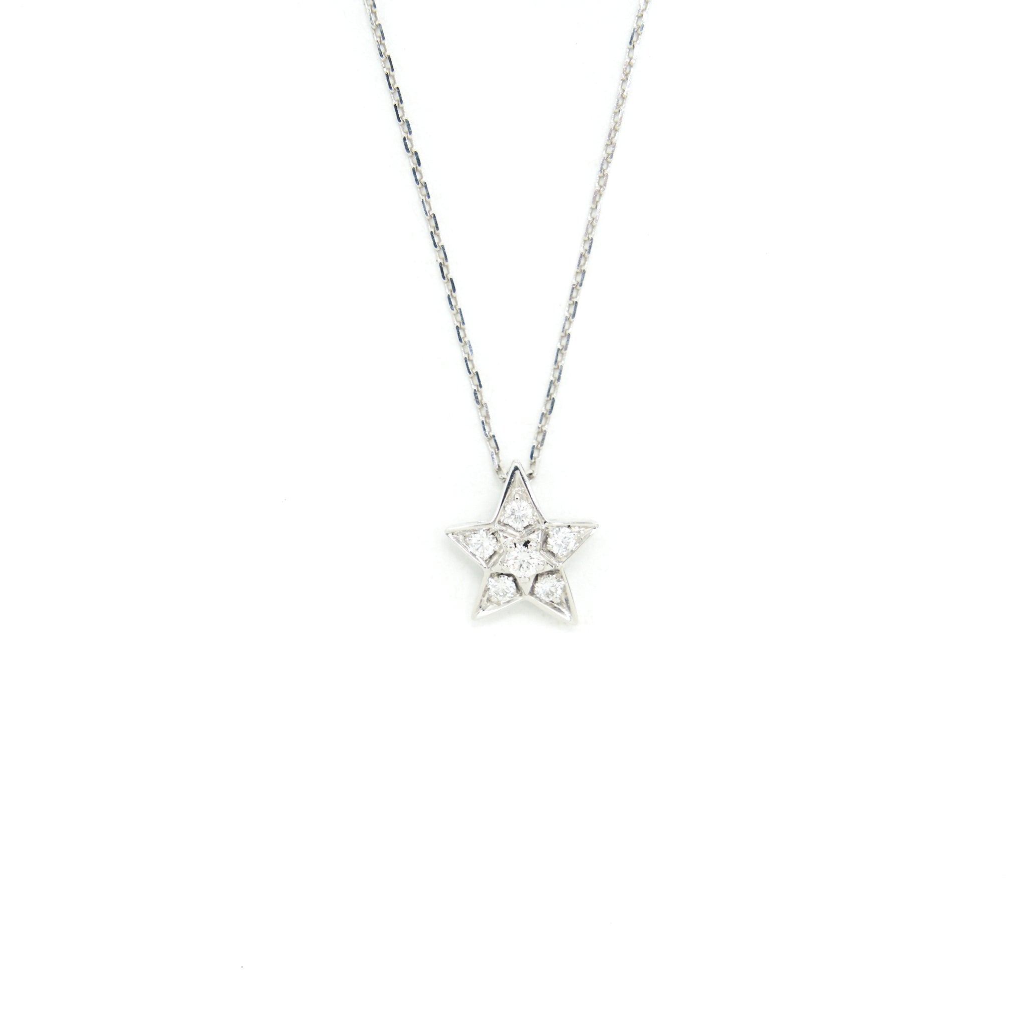 CHANEL COMETE GEODE NECKLACE SMALL VERSION 18K WHITE GOLD WITH DIAMONDS