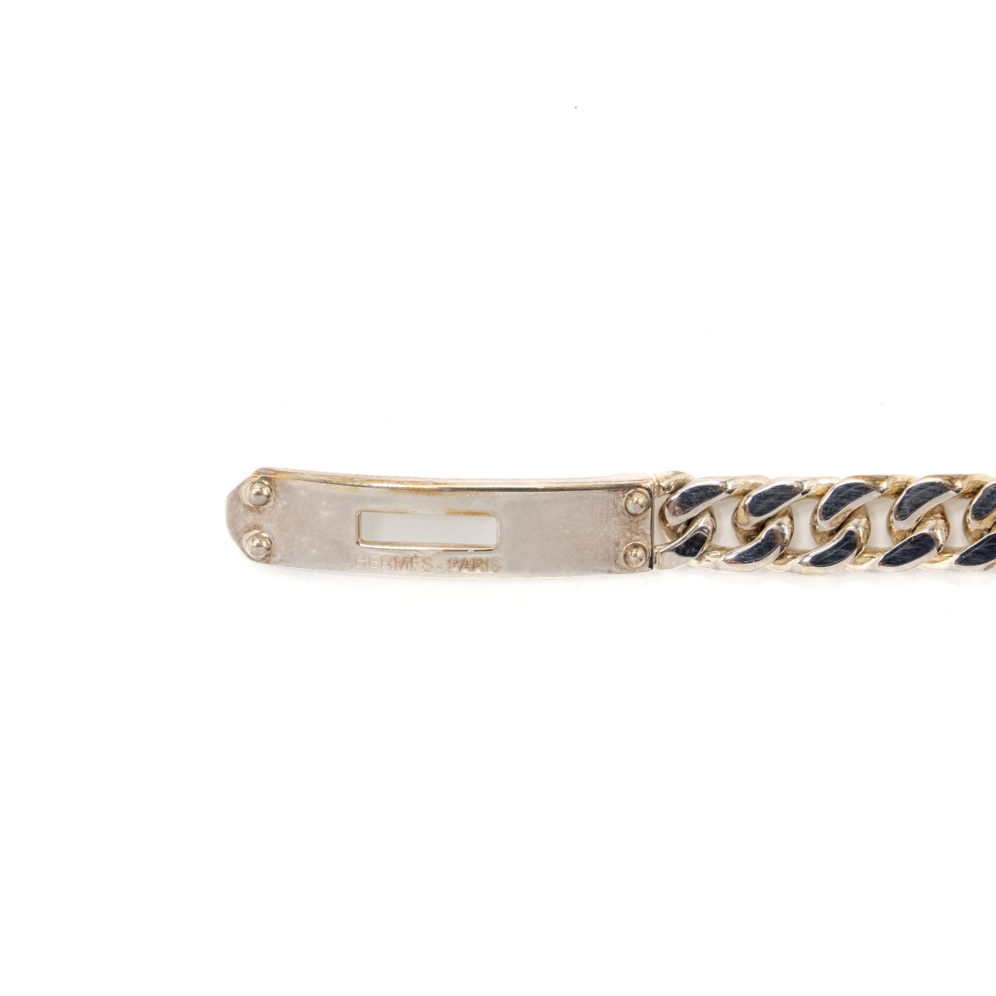 HERMES KELLY GOURMETTE BRACELET STERLING SILVER WITH KELLY CLASP