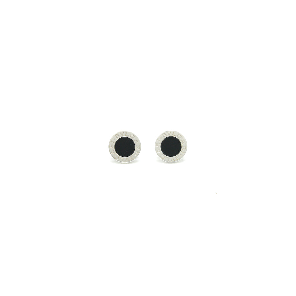 BVLGARI SINGLE EARRING ONYX WITH WHITE GOLD (SELL IN A PAIR)