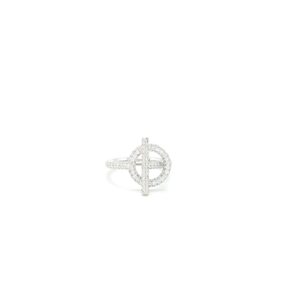 HERMES ECHAPPE HERMES RING WHITE GOLD WITH DIAMONDS