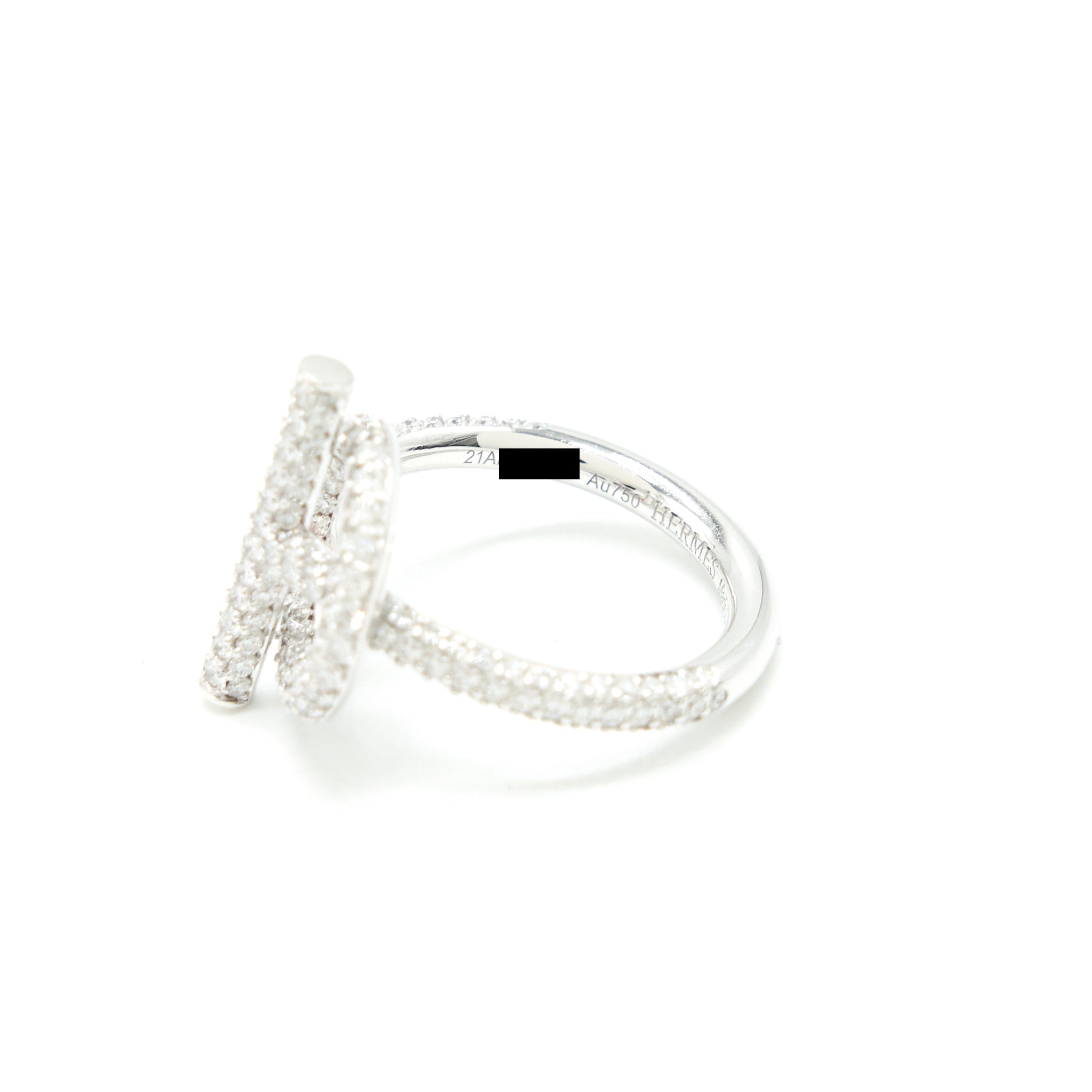 HERMES ECHAPPE HERMES RING WHITE GOLD WITH DIAMONDS