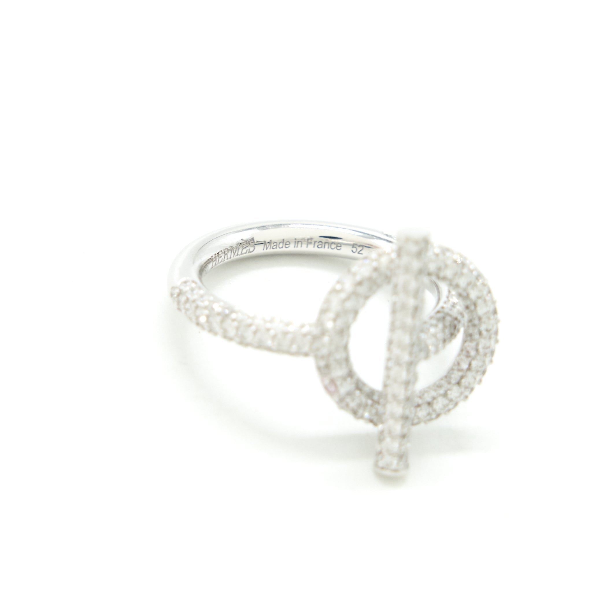 HERMES ECHAPPE HERMES RING WHITE GOLD WITH DIAMONDS