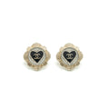 CHANEL HEART IN SQUARE EARRINGS