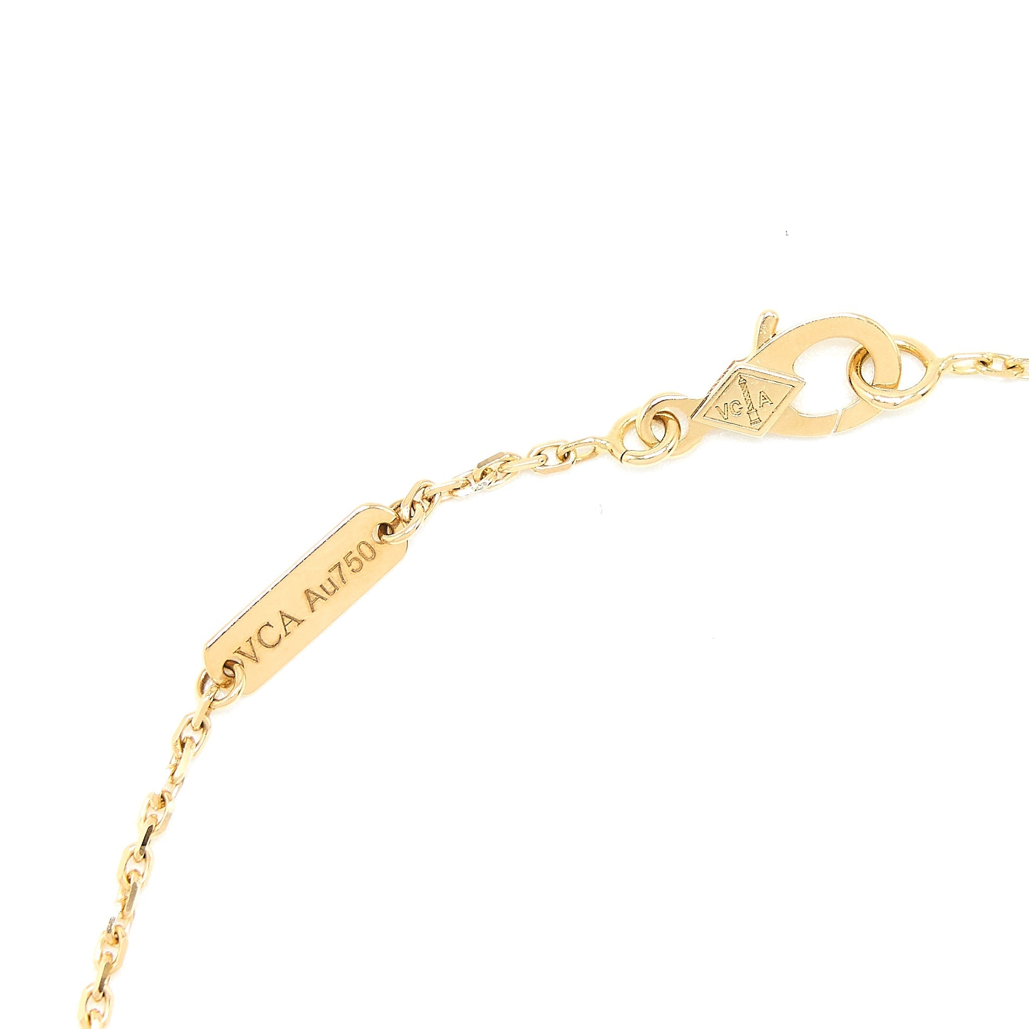VAN CLEEF & ARPELS VINTAGE ALHAMBRA PENDANT ONYX YELLOW GOLD