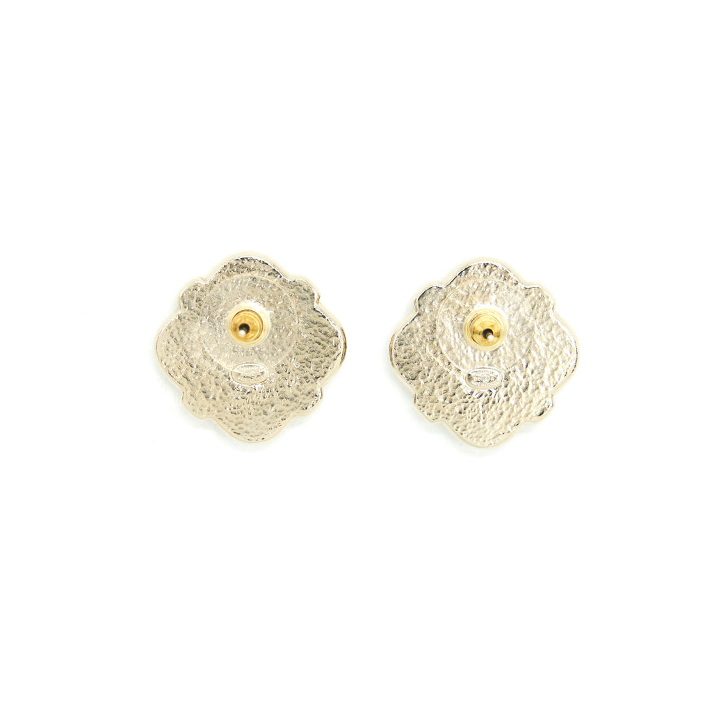 CHANEL HEART IN SQUARE EARRINGS