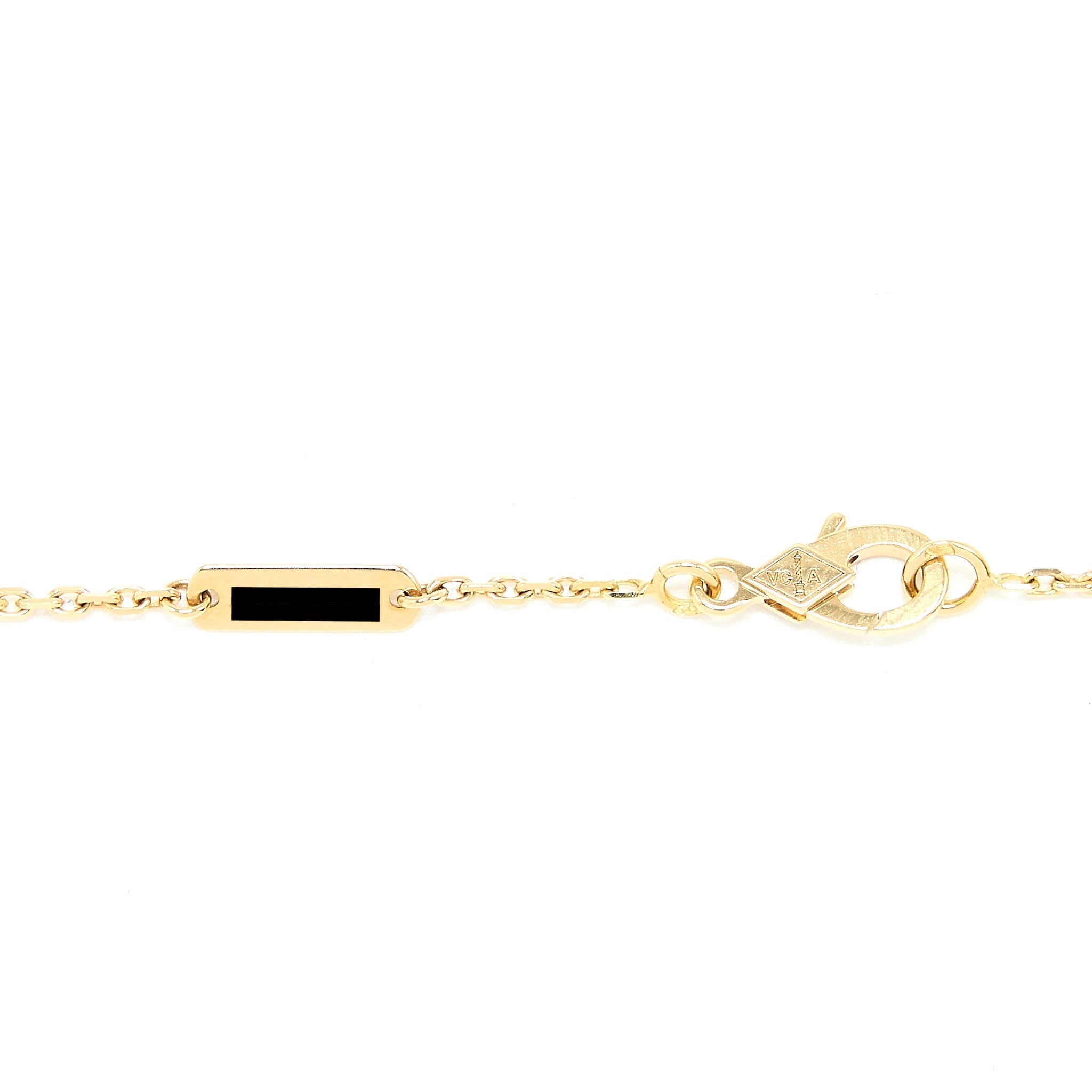 VAN CLEEF & ARPELS VINTAGE ALHAMBRA PENDANT ONYX YELLOW GOLD