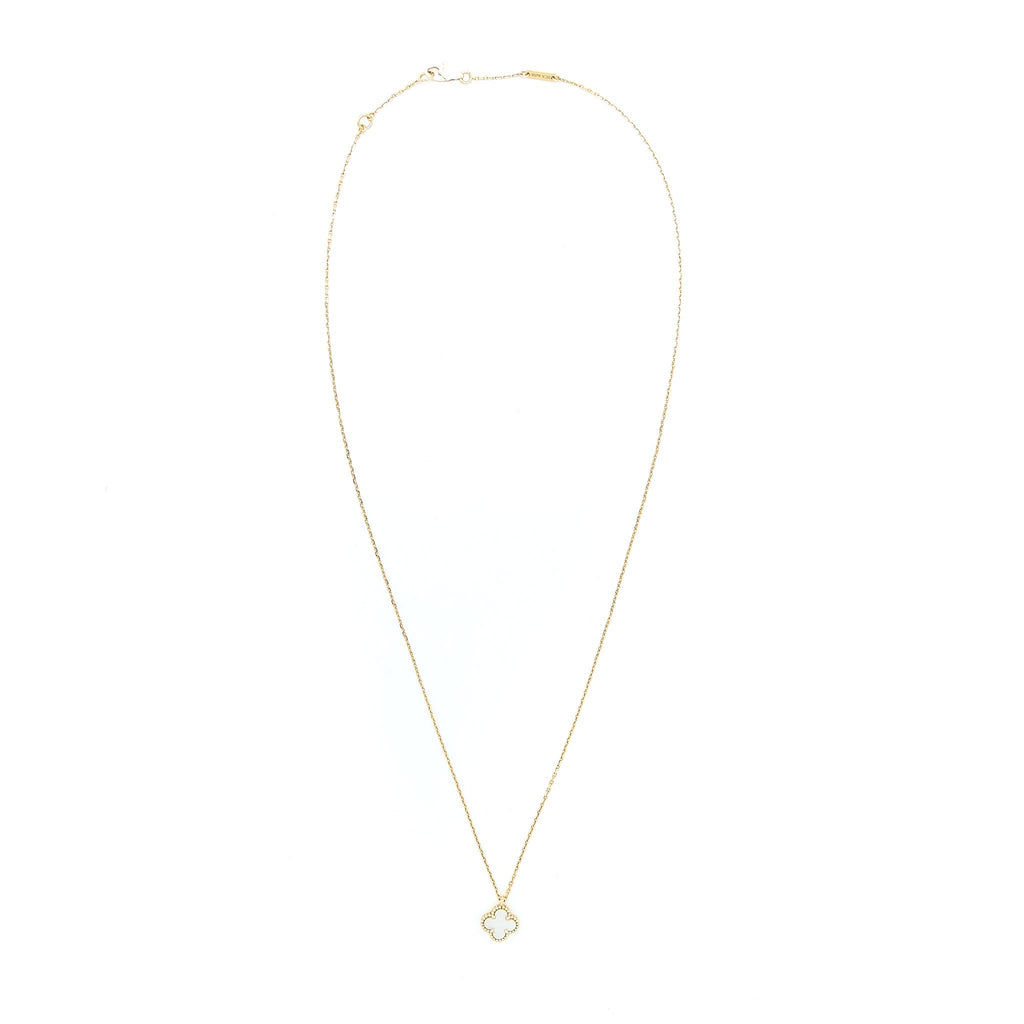 VAN CLEEF & ARPELS SWEET ALHAMBRA PENDANT MOTHER OF PEARL YELLOW GOLD