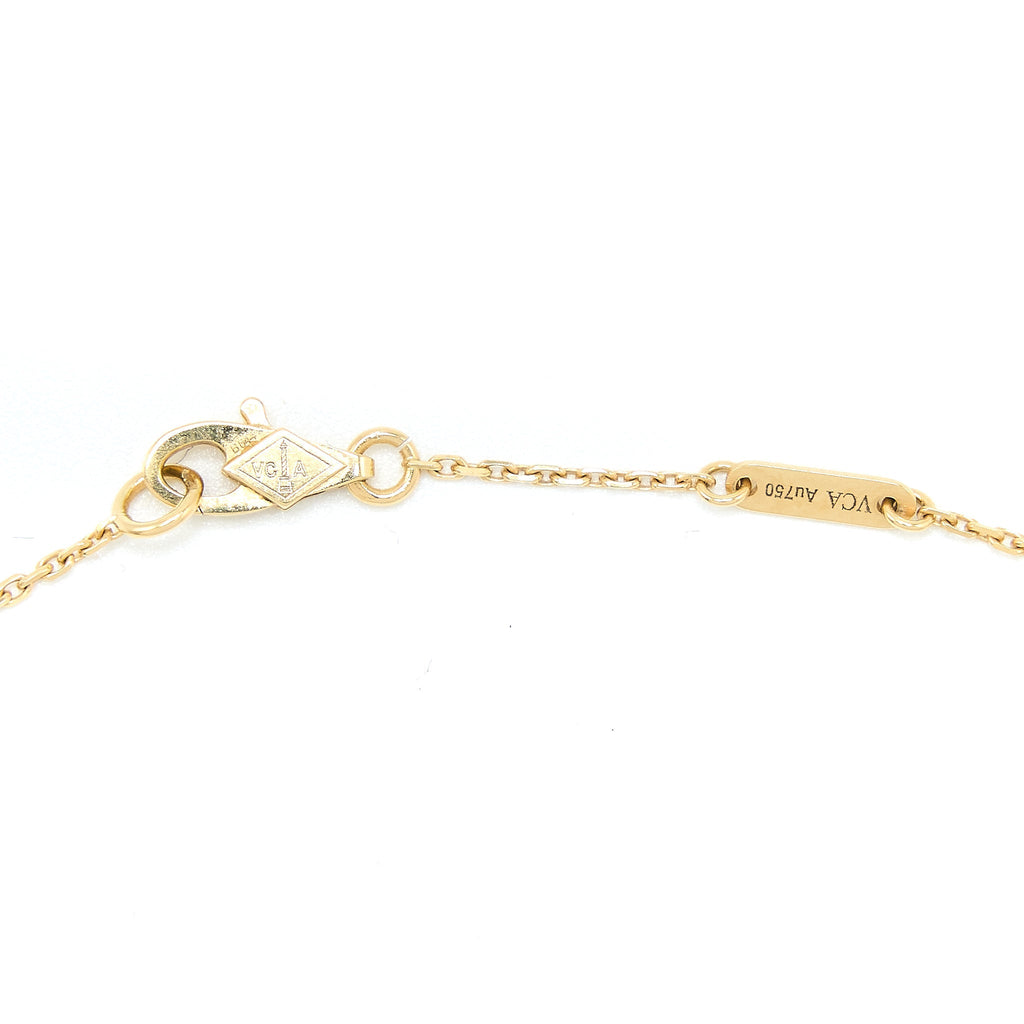 VAN CLEEF & ARPELS SWEET ALHAMBRA PENDANT MOTHER OF PEARL YELLOW GOLD