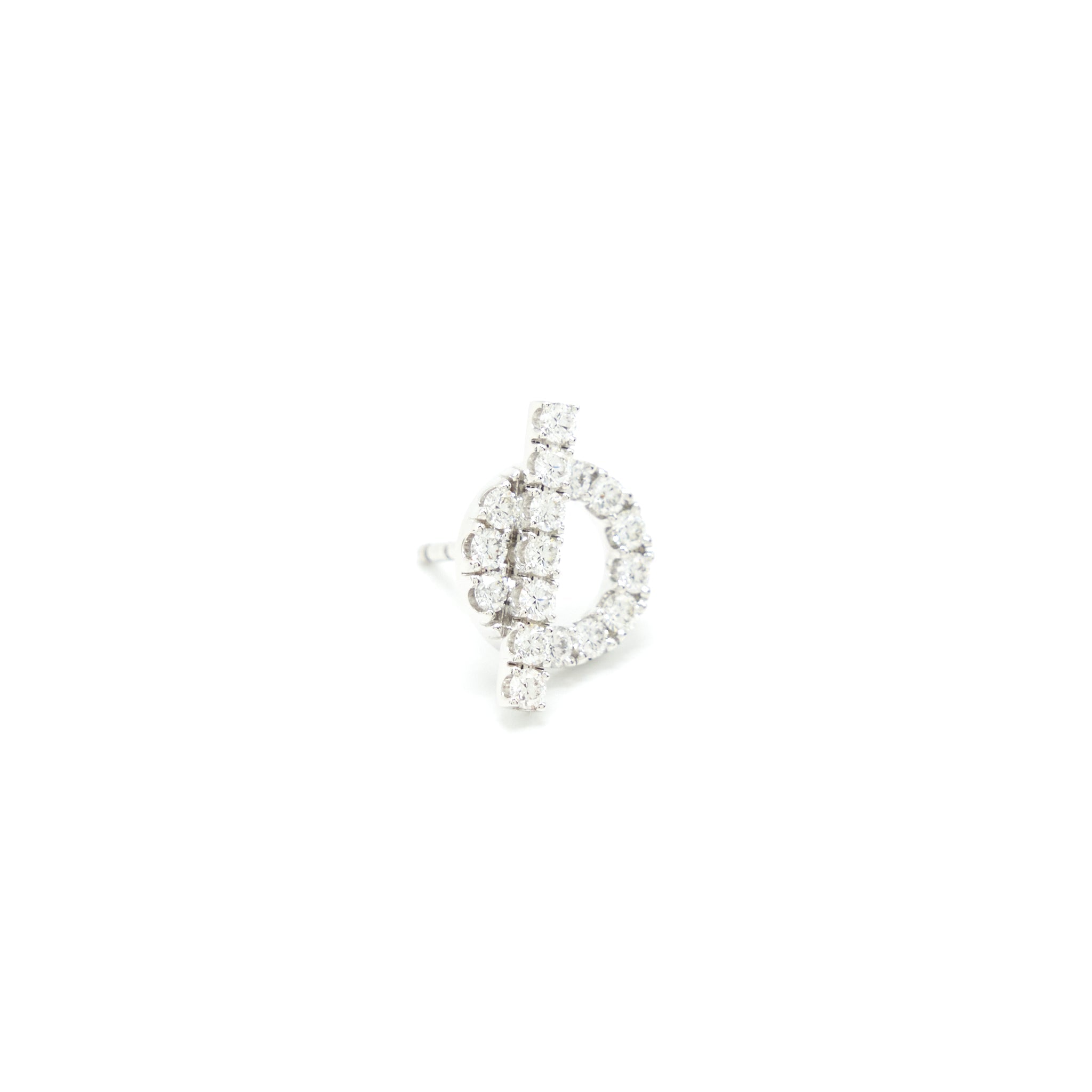 HERMES FINESE EARRINGS WHITE GOLD WITH DIAMONDS