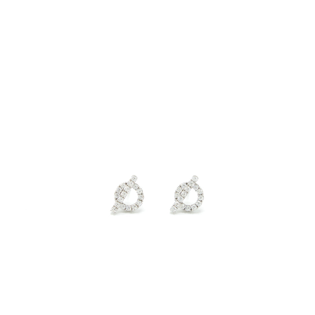 HERMES FINESE EARRINGS WHITE GOLD WITH DIAMONDS