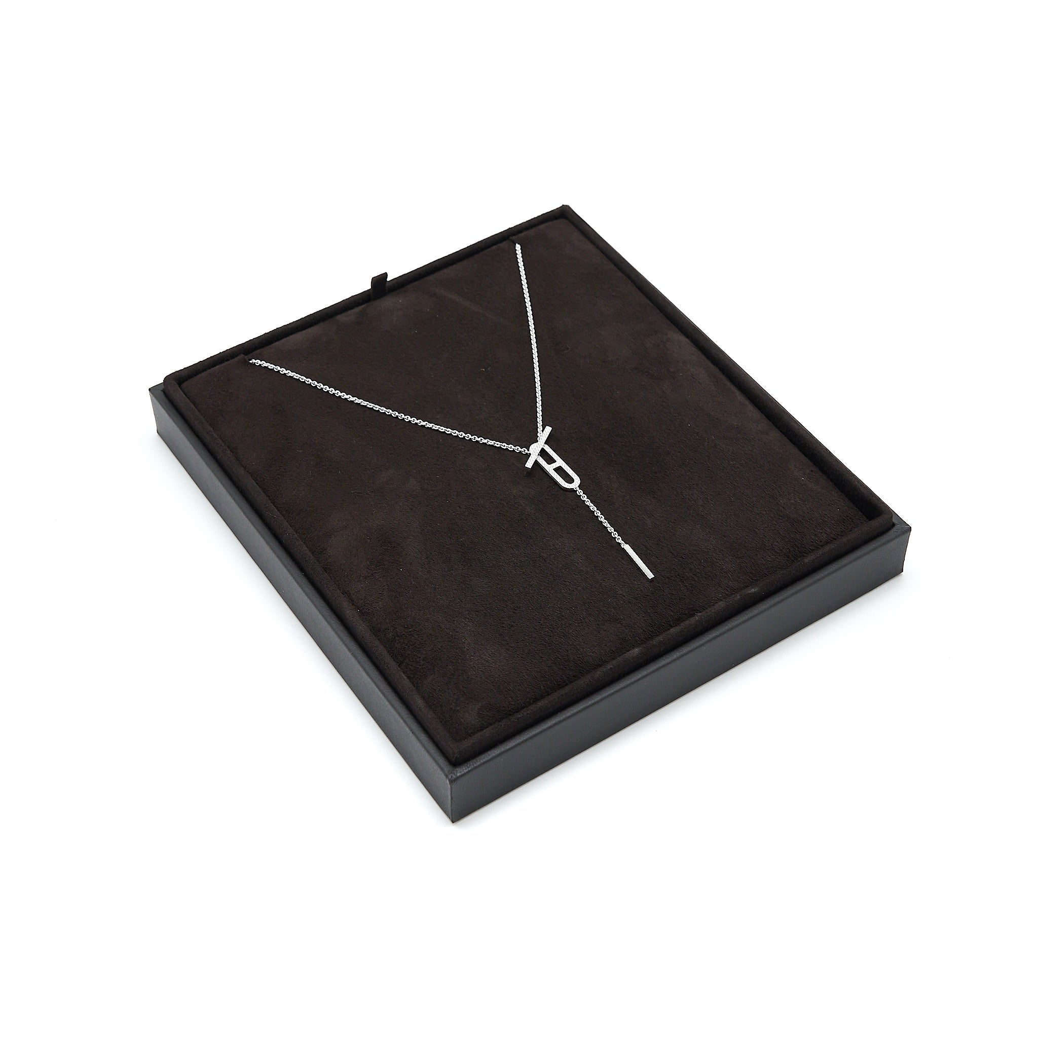 HERMES EVER CHAINE D'ANCRE LARIAT NECKLACE WHITE GOLD DIAMONDS