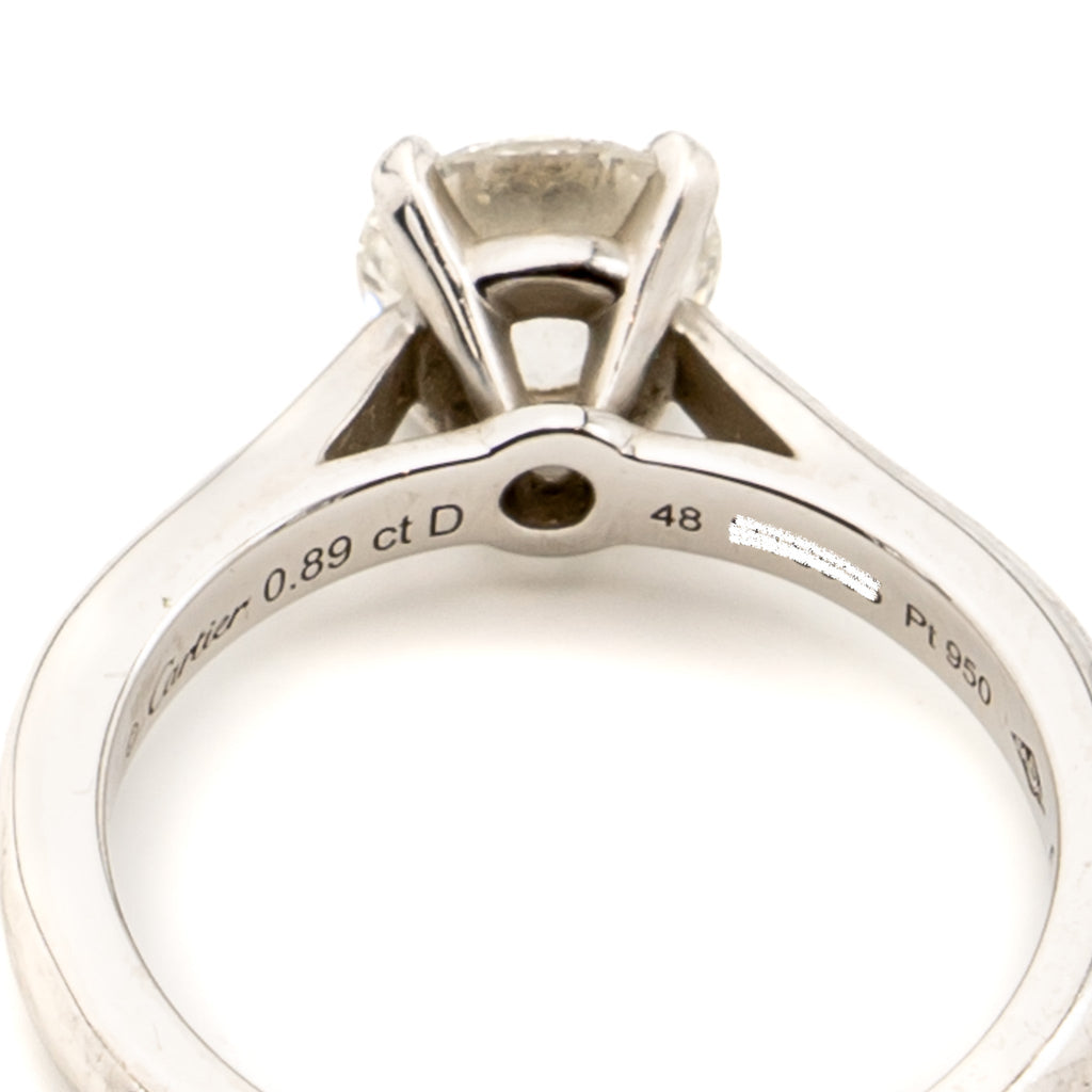 CARTIER DIAMOND RING 0.89CT G COLOR VS1