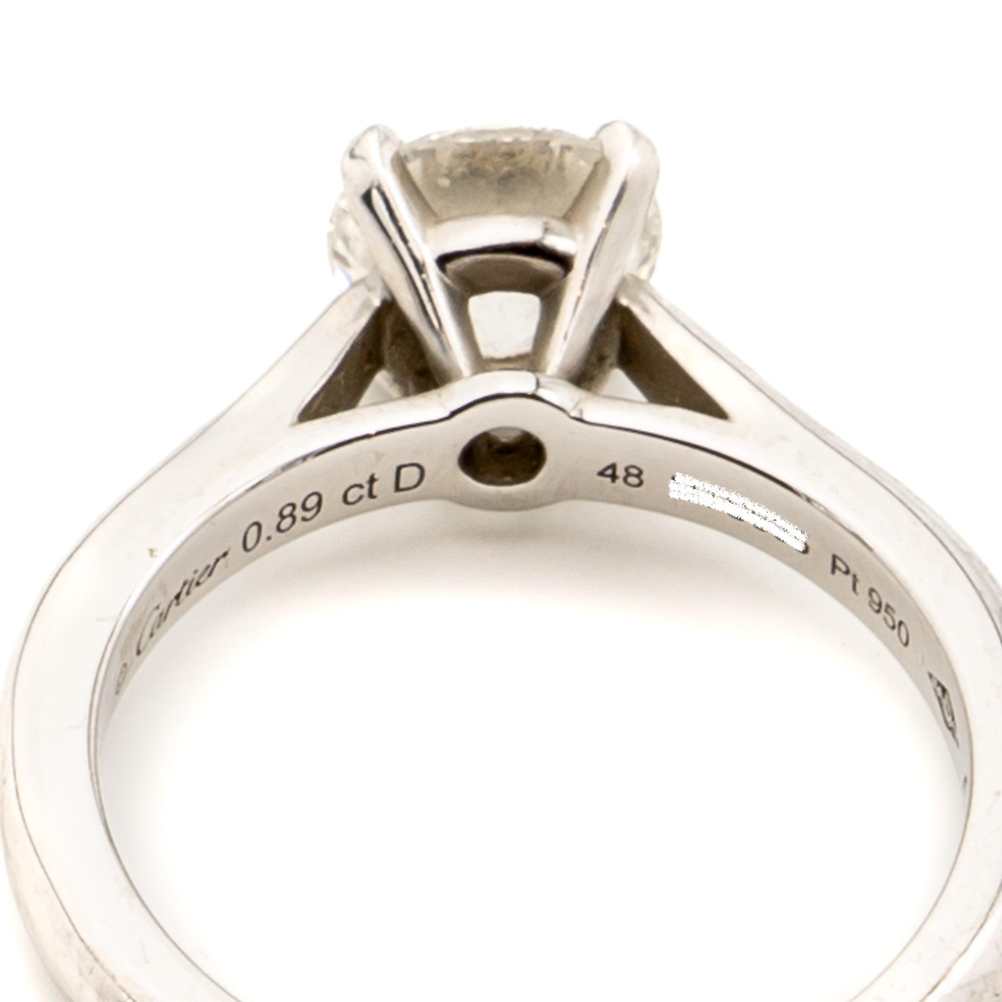 CARTIER DIAMOND RING 0.89CT G COLOR VS1