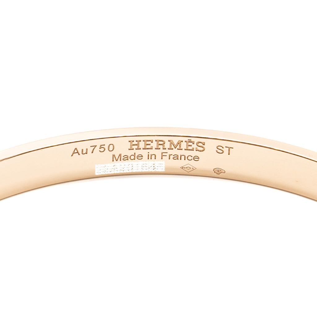 HERMES KELLY BRACELET ROSE GOLD,4 DIAMONDS