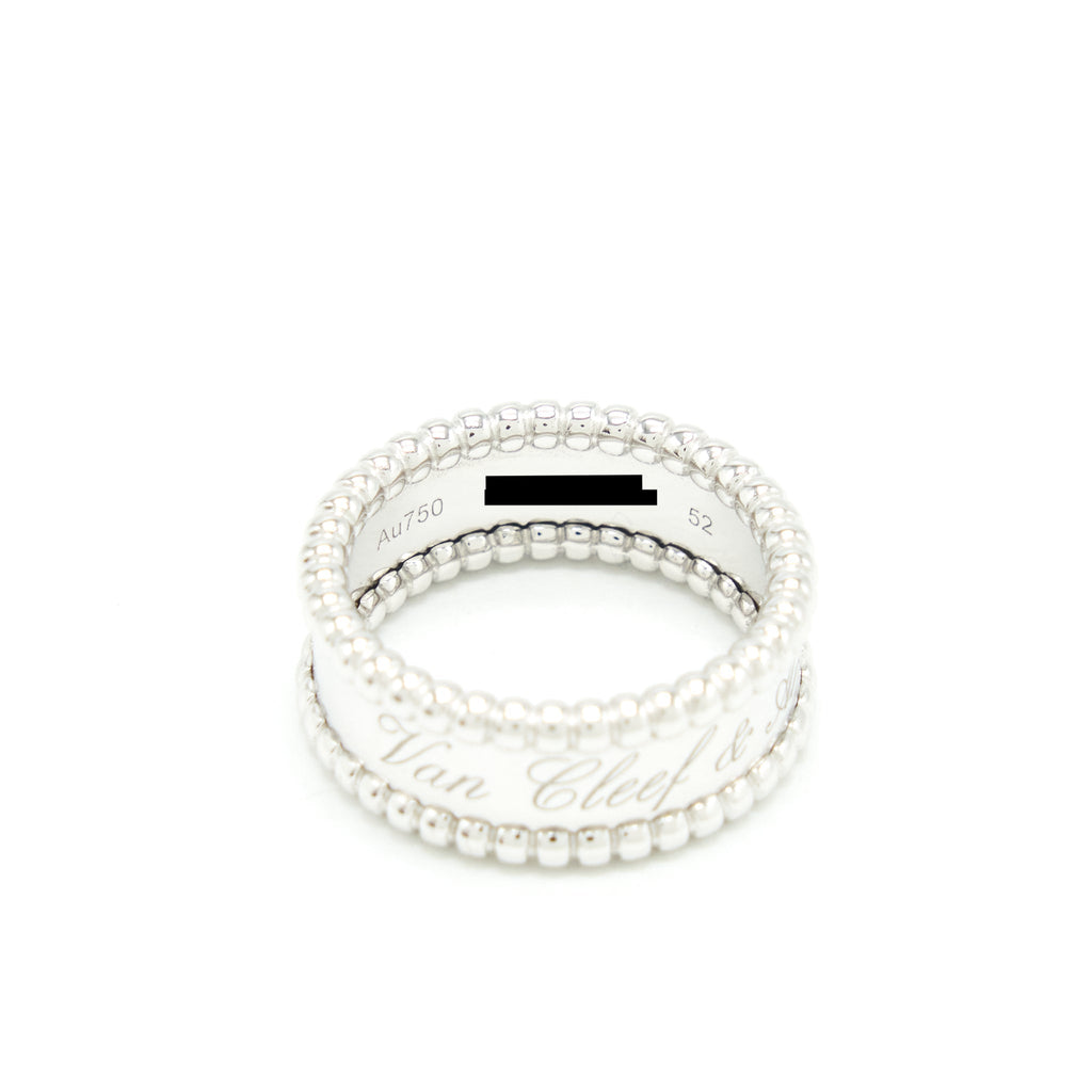 VAN CLEEF AND ARPELS PERLEE SIGNATURE RING WHITE GOLD
