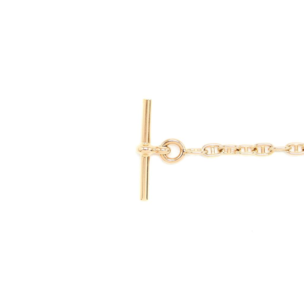 HERMES NEW FARANDOLE BRACELET ROSE GOLD WITH DIAMONDS AND TOGGLE CLOSURE
