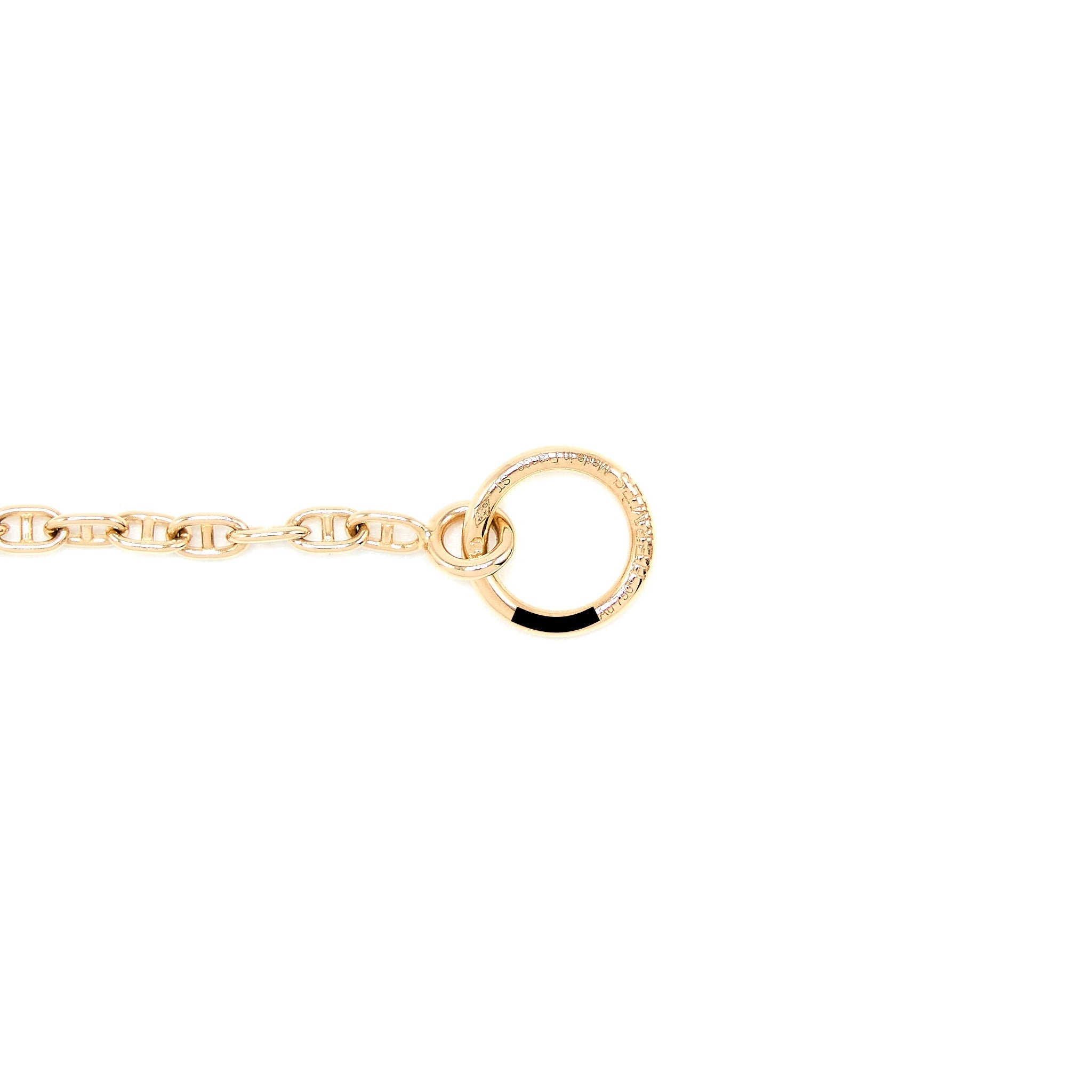 HERMES NEW FARANDOLE BRACELET ROSE GOLD WITH DIAMONDS AND TOGGLE CLOSURE