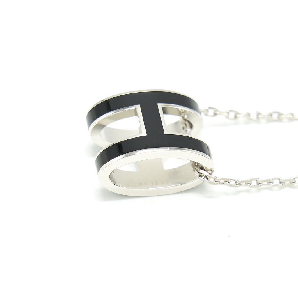 HERMES POP H PENDANT BLACK SHW