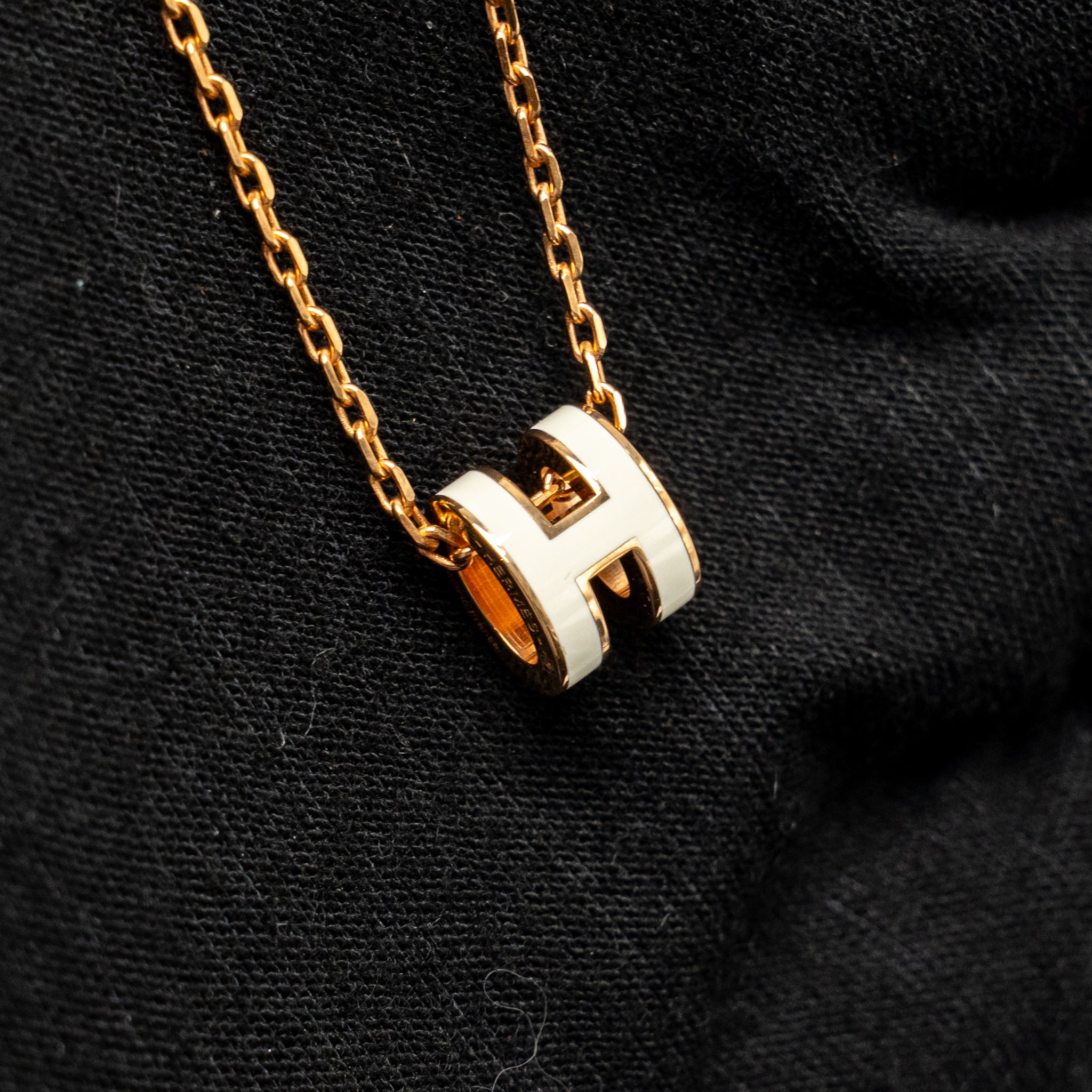 HERMES MINI POP H PENDANT BLANC RGHW