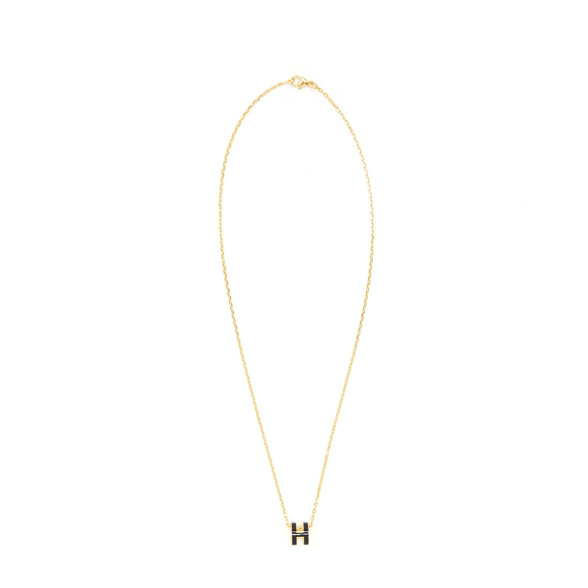 HERMES MINI POP H PENDANT BLACK GHW