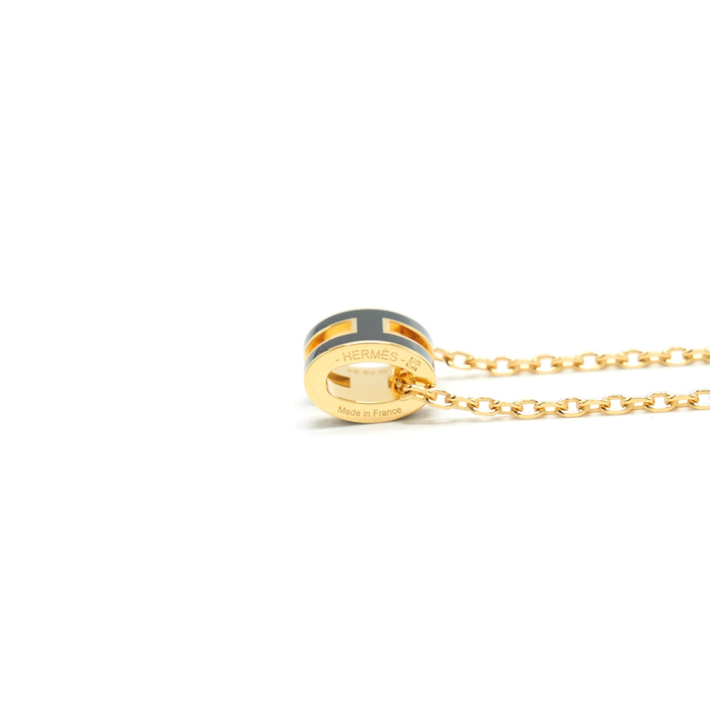 HERMES MINI POP H PENDANT BLACK GHW