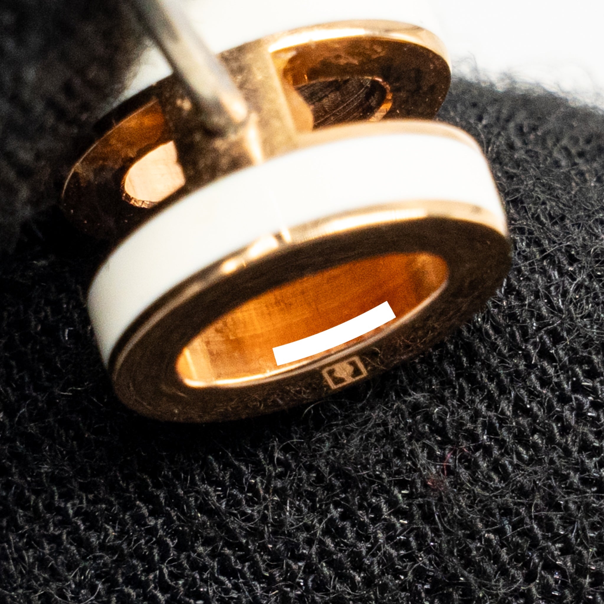 HERMES MINI POP H EARRINGS BLANC RGHW