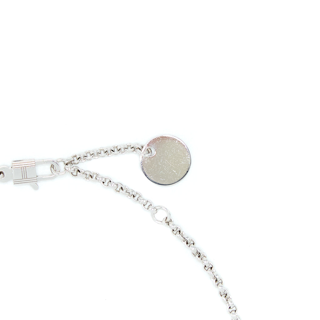 HERMES KELLY CLOCHETTE NECKLACE, SMALL MODEL WHITE GOLD WITH DIAMONDS