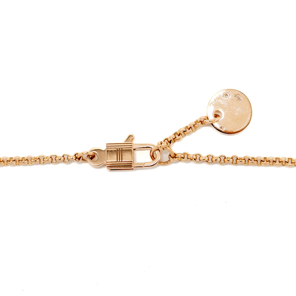 HERMES CLOU D'H PENDANT ROSE GOLD/DIAMONDS