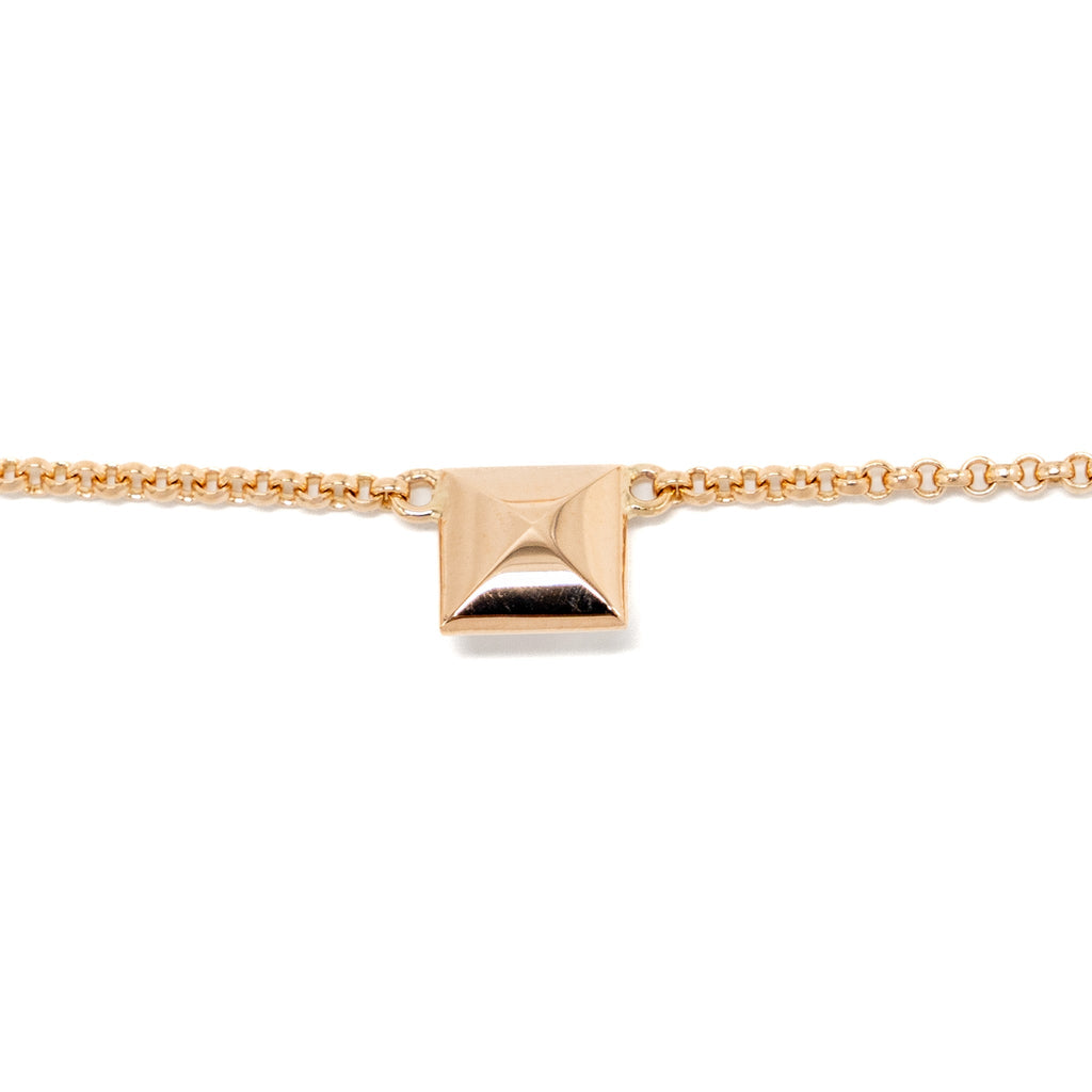 HERMES CLOU D'H PENDANT ROSE GOLD/DIAMONDS