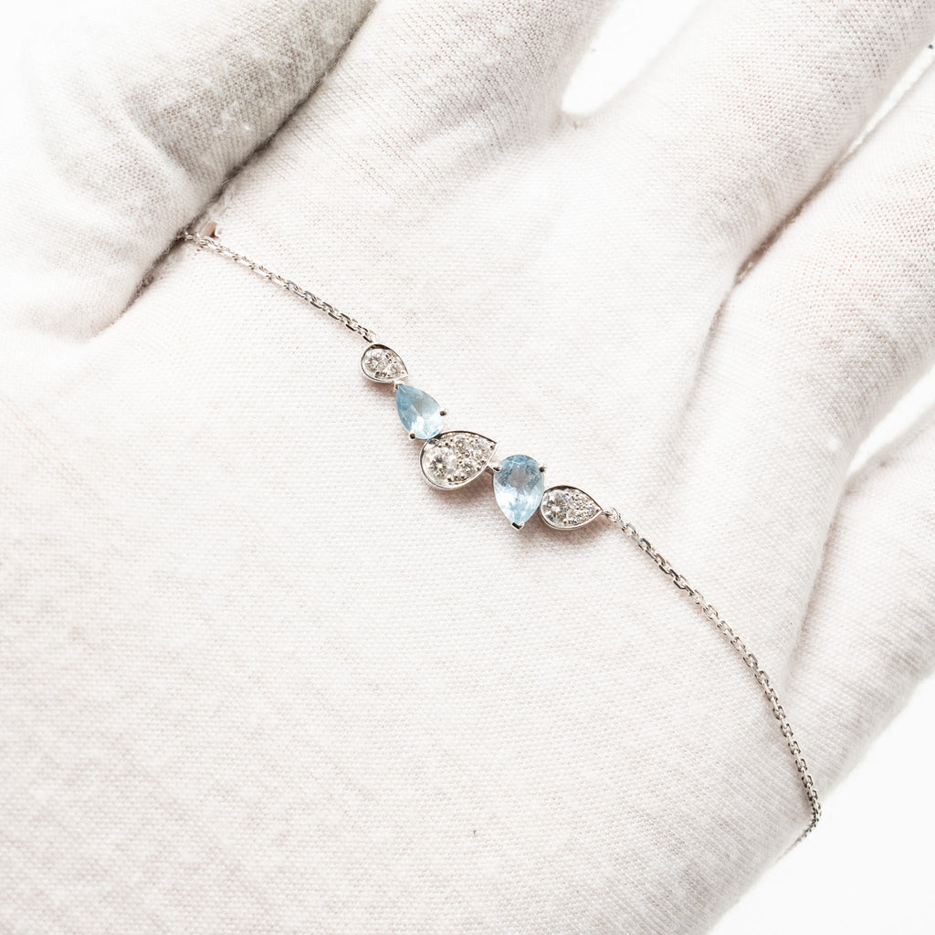 CHAUMET JOSEPHINE RINDE D’AIGRETTE NECKLACE WHITE GOLD / AQUAMARINES / DIAMONDS