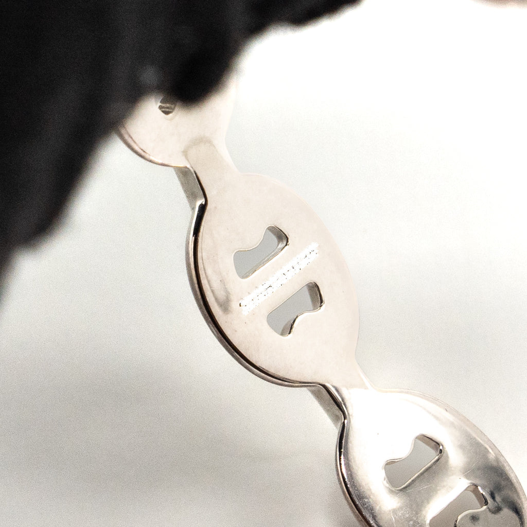 HERMES CHAINE D'ANCRE ENCHAINEE BRACELET SILVER