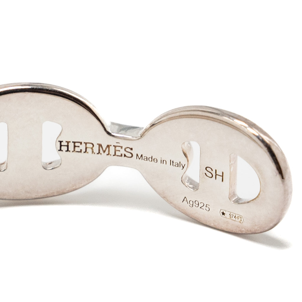 HERMES CHAINE D'ANCRE ENCHAINEE BRACELET SILVER
