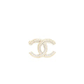 CHANEL SMALL CC LOGO BROOCH LIGHT GOLD TONE