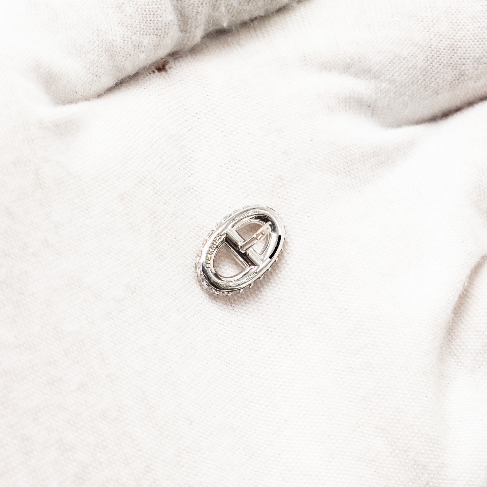 HERMES NEW FARANDOLE EARRINGS WHITE GOLD, DIAMONDS