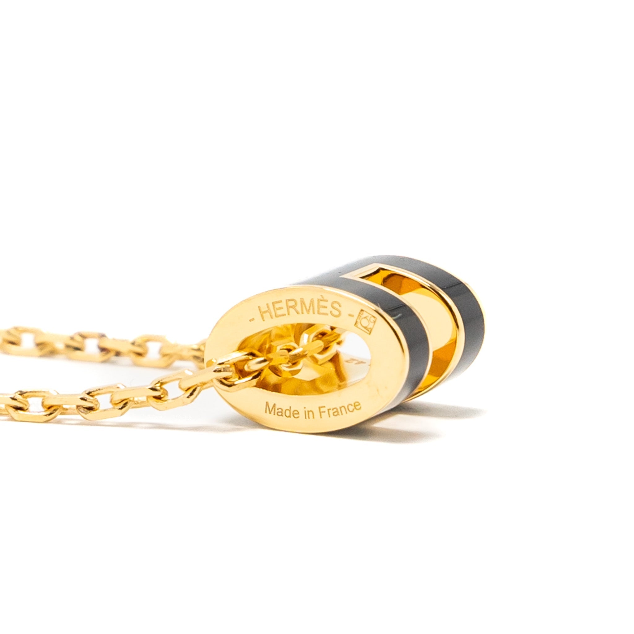 HERMES MINI POP H PENDANT BLACK GHW