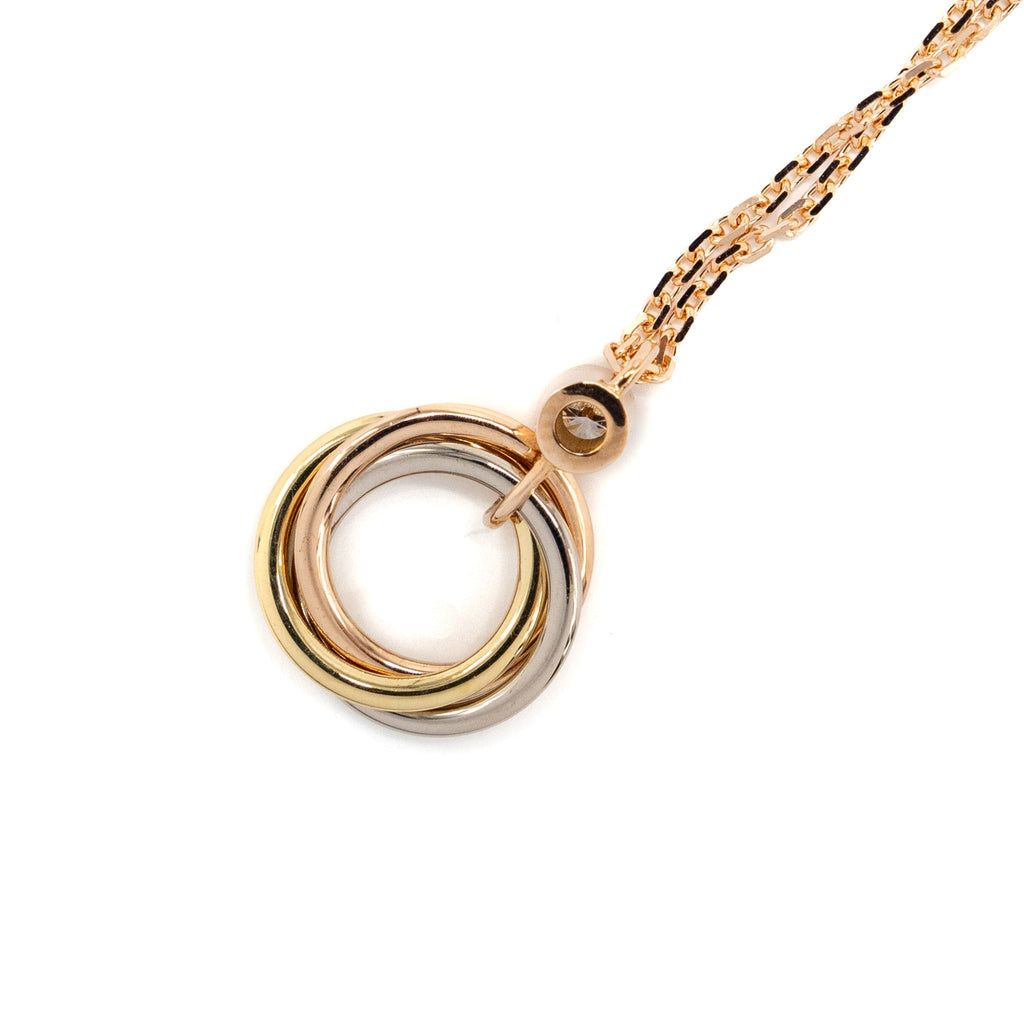 CARTIER TRINITY NECKLACE WHITE GOLD / YELLOW GOLD / ROSE GOLD, DIAMOND