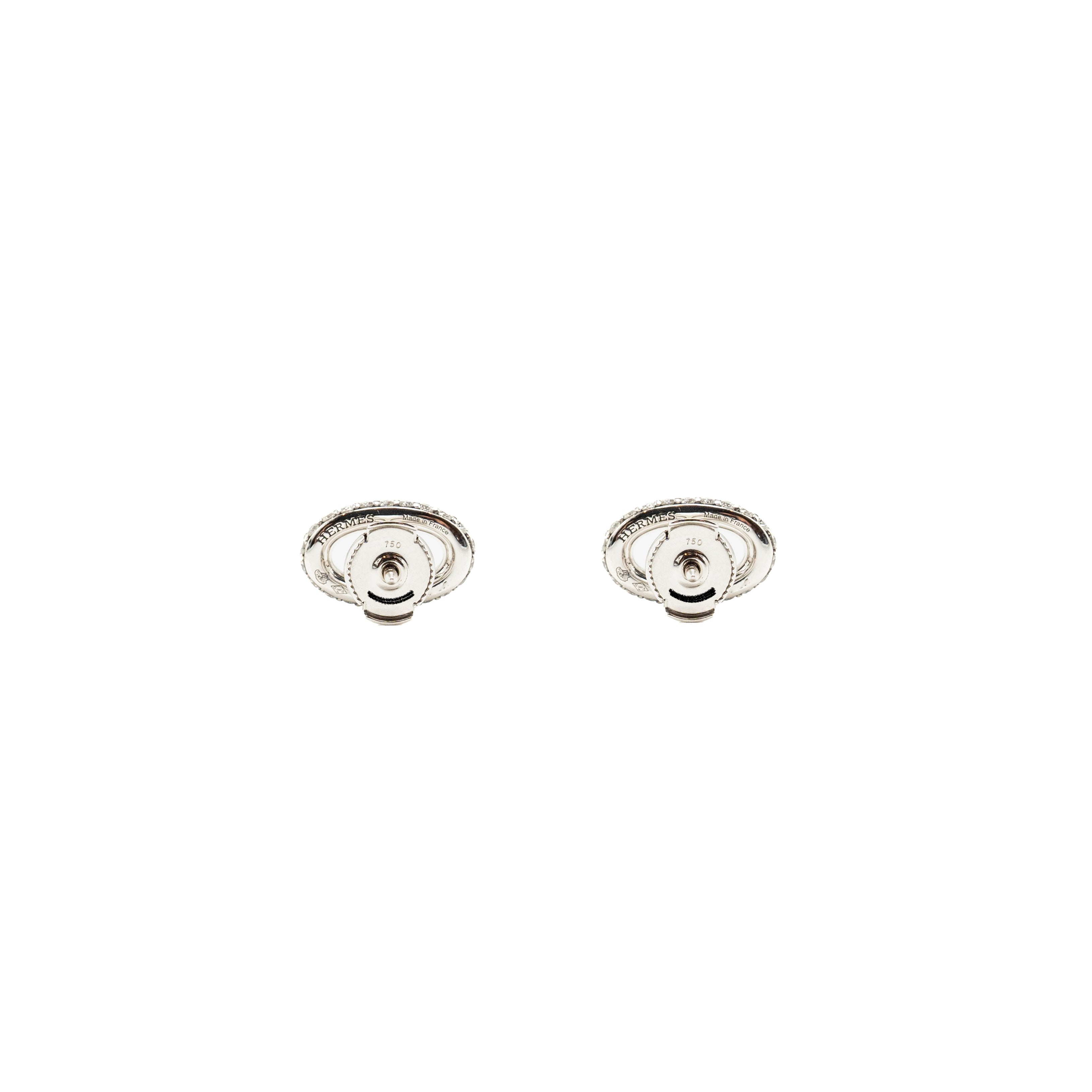 HERMES NEW FARANDOLE EARRINGS WHITE GOLD, DIAMONDS