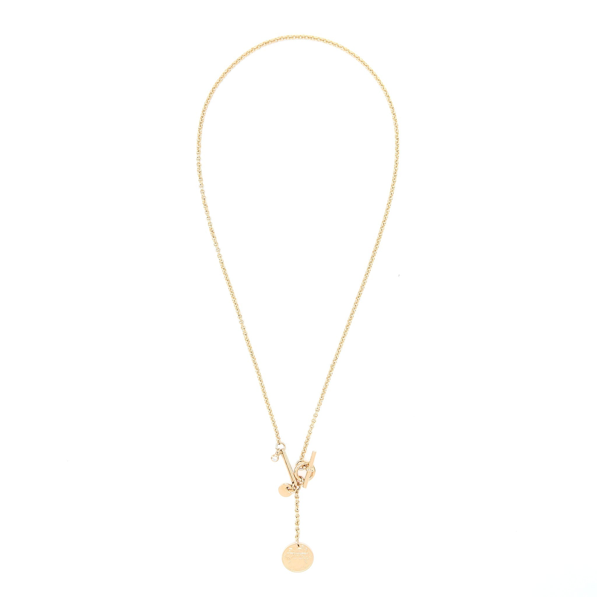 HERMES EX-LIBRIS PENDANT ROSE GOLD
