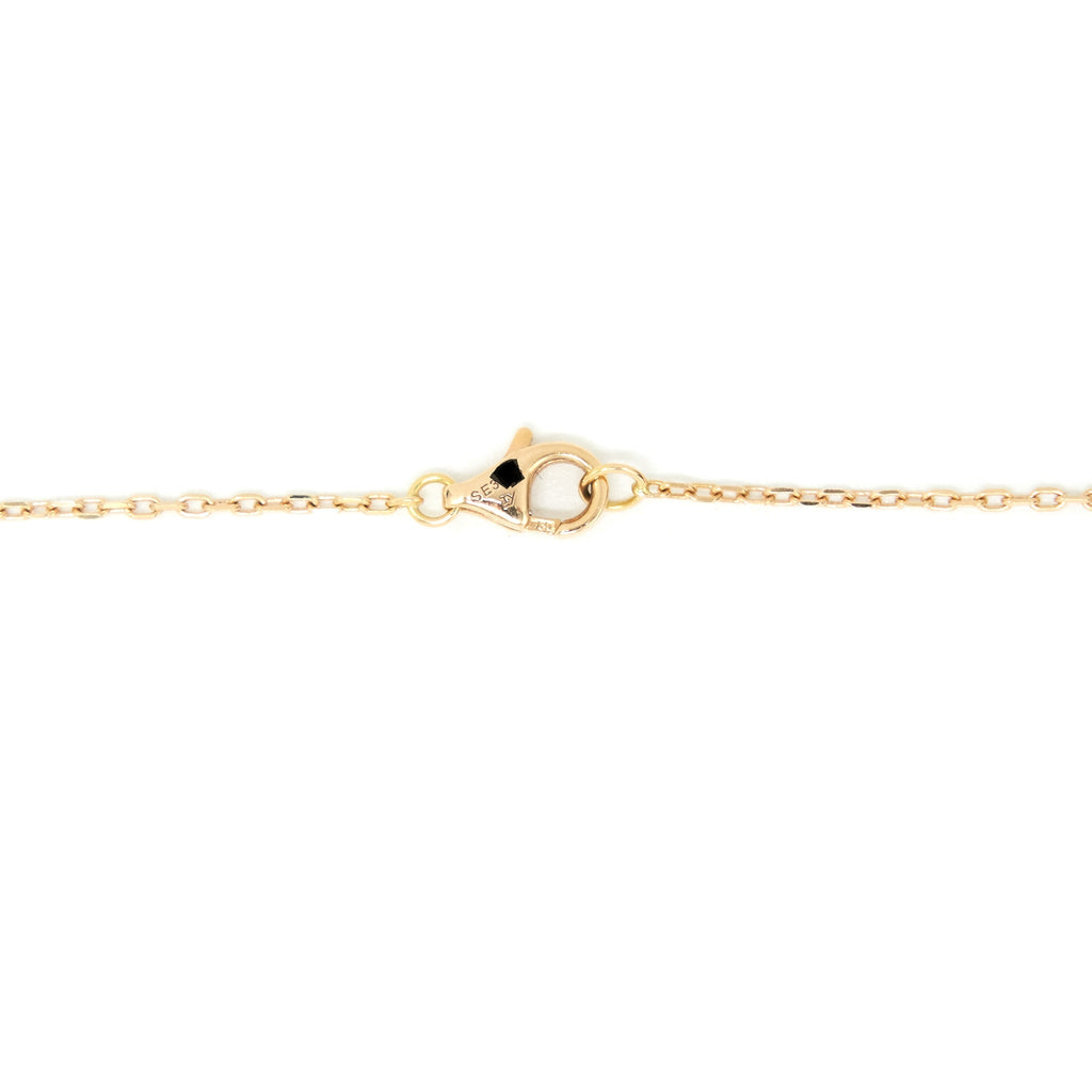 CARTIER LOGO NECKLACE ROSE GOLD WITH PINK SAPPHIRE