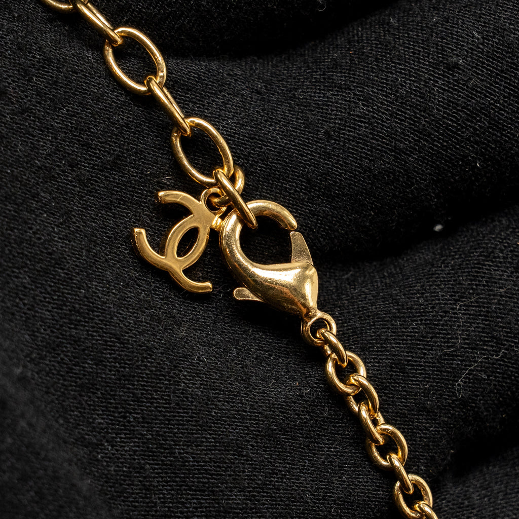 CHANEL CC HEART CHOCKER CRYSTAL/PEARL GOLD TONE