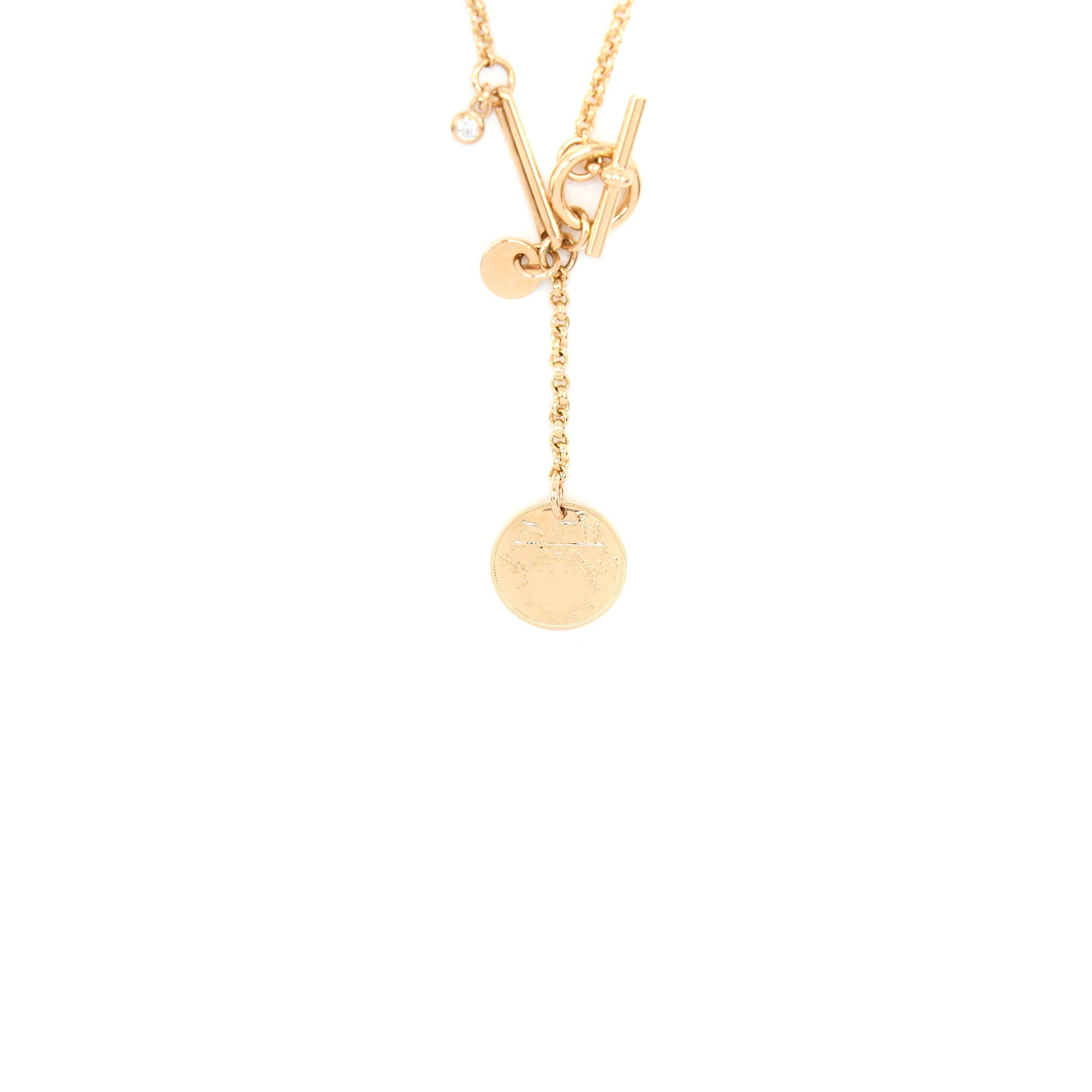 HERMES EX-LIBRIS PENDANT ROSE GOLD
