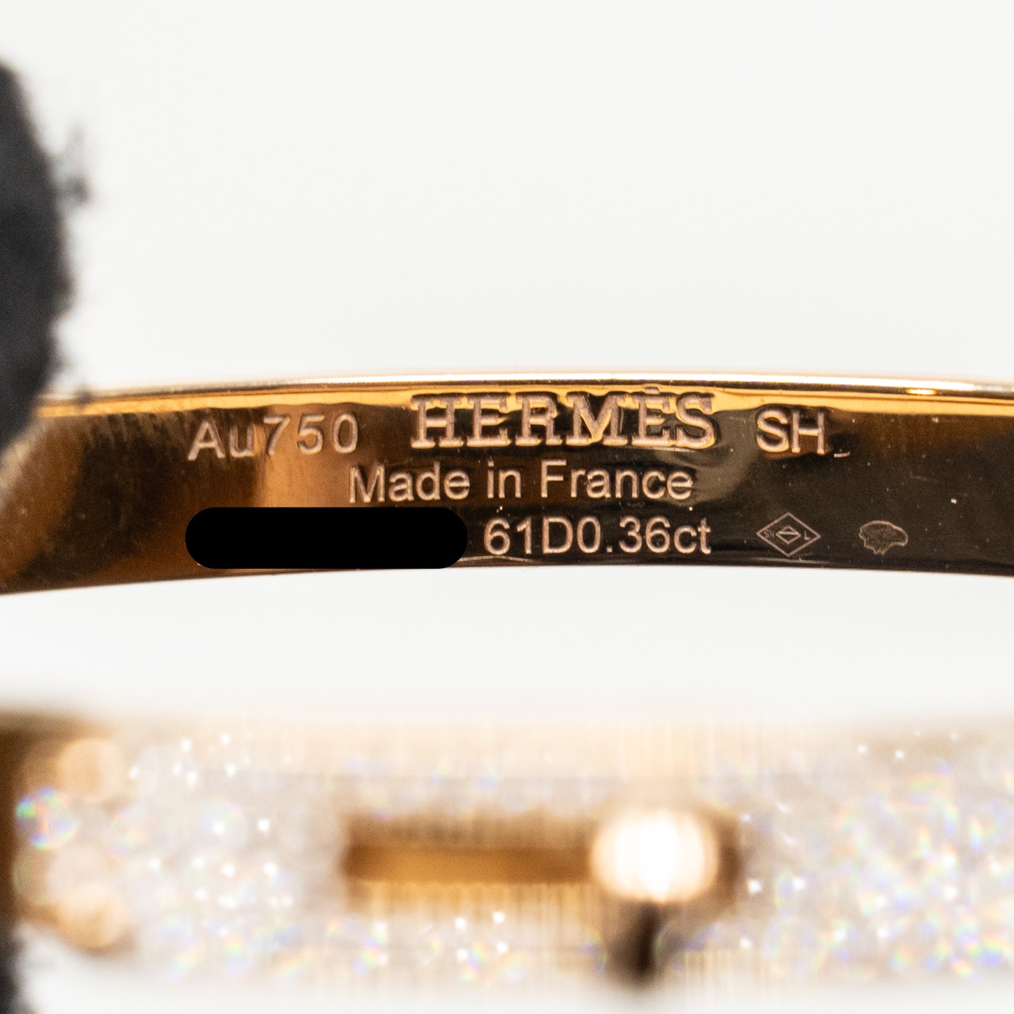 HERMES KELLY BRACELET ROSE GOLD, DIAMONDS